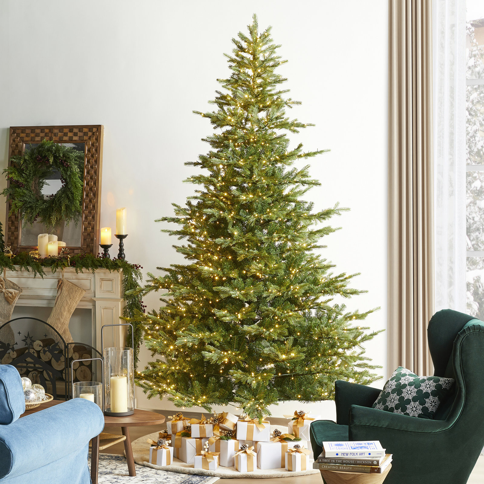 Mcdaniel 11' Pre-Lit Fir Christmas Tree, 9' H