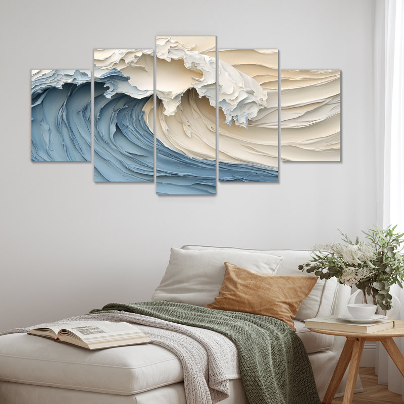 Clareen - Coastal Waves Canvas Art Set