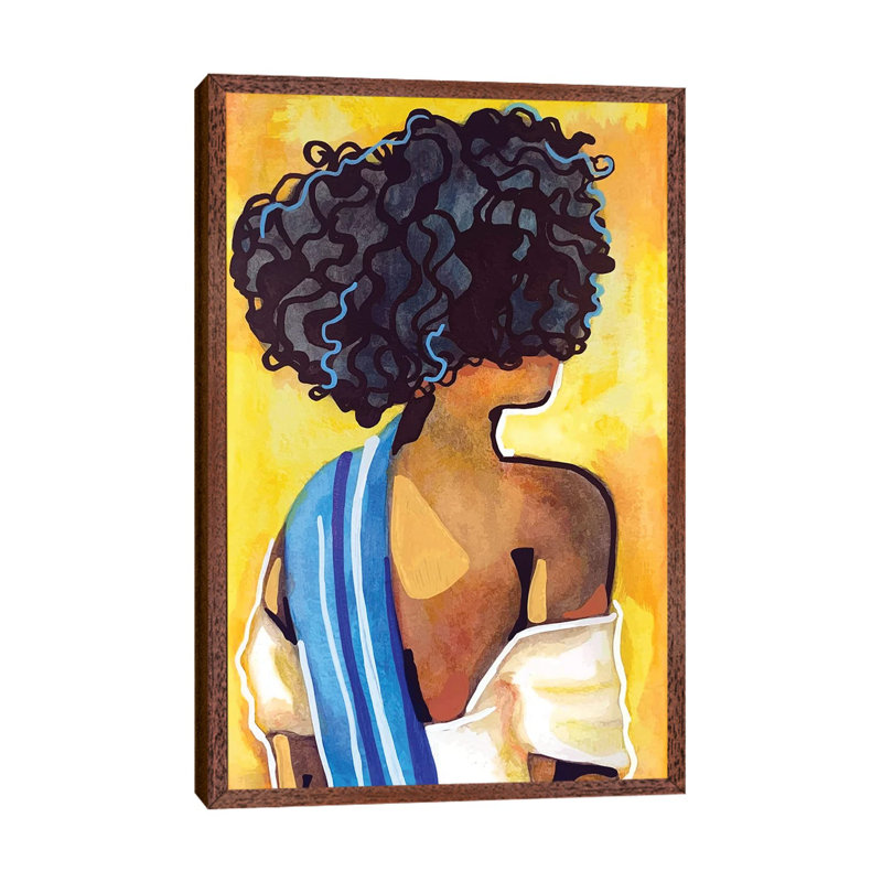 Silk - Print on Canvas, 66.04 cm H x 45.72 cm W, Classic Brown Wood Framed