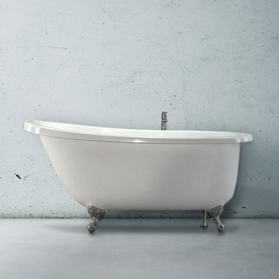 Annette 65'' x 36'' Soaking Solid Surface Bathtub