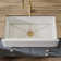KRAUS Turino™ Reversible 33-inch L Fireclay Farmhouse Flat Apron Front Single Bowl Kitchen Sink with Bottom Grid
