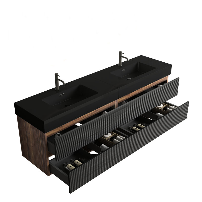 Wall Mounted Single Double With Granite Top