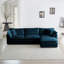 Canapé modulaire surdimensionné en L avec repose-pieds réversible en chenille bleue Free Combination Comfy Upholstery