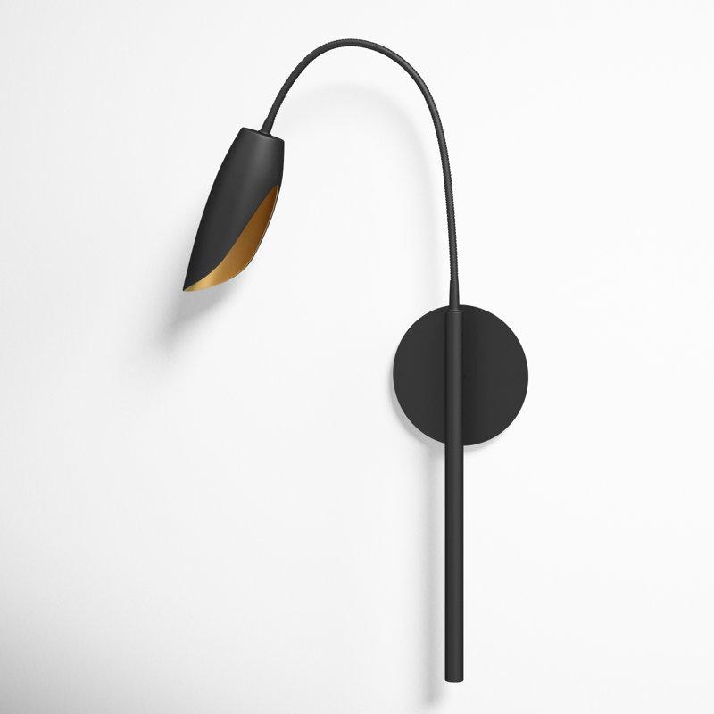 Bowery Steel LED Wallchiere, Black