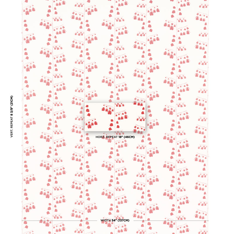 Tissu Schumacher x Peg Norriss, Rouge