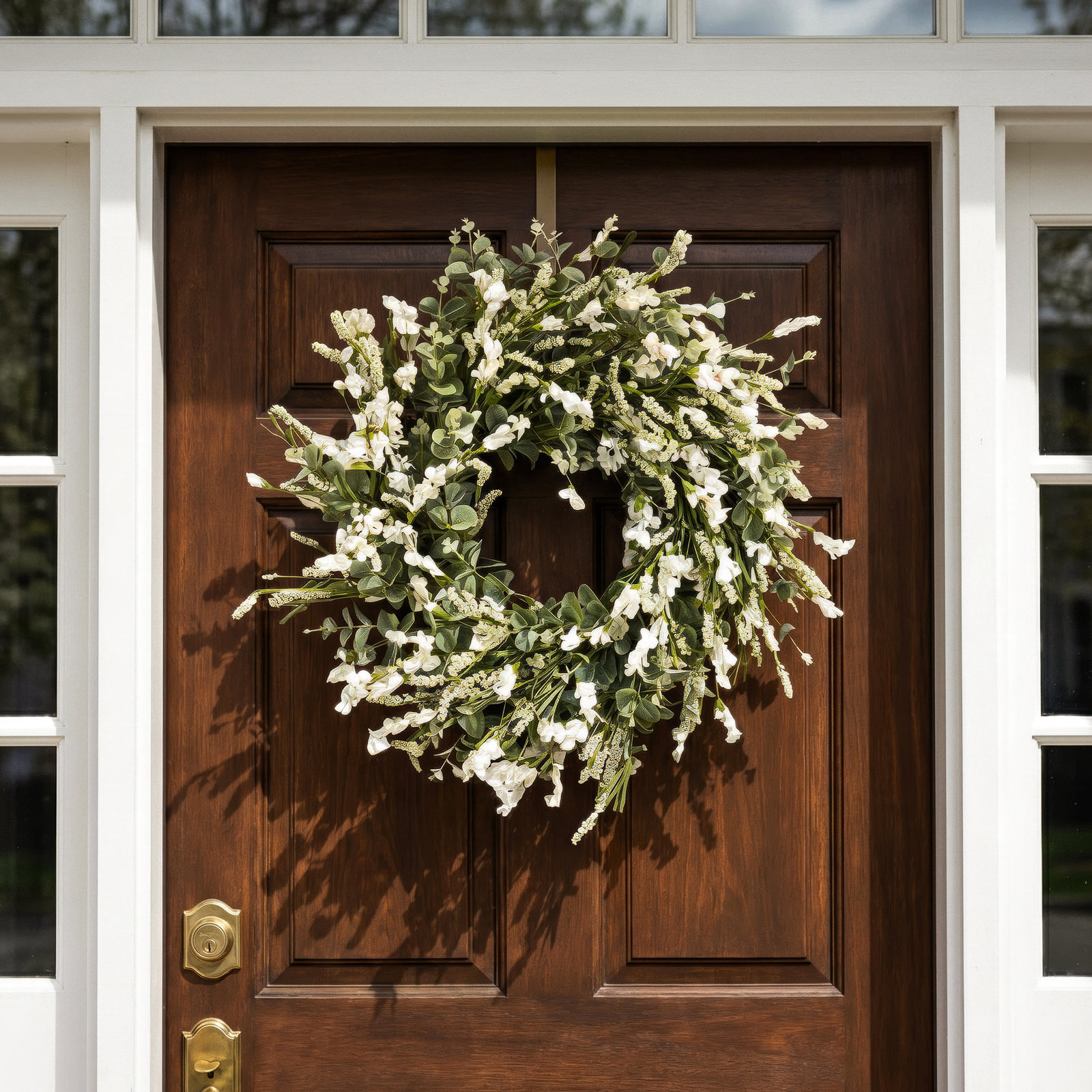 26" Handcrafted Foliage Berry Everyday Wreath, White