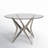 Shawnee Round Glass Top with Steel Base Dining Table