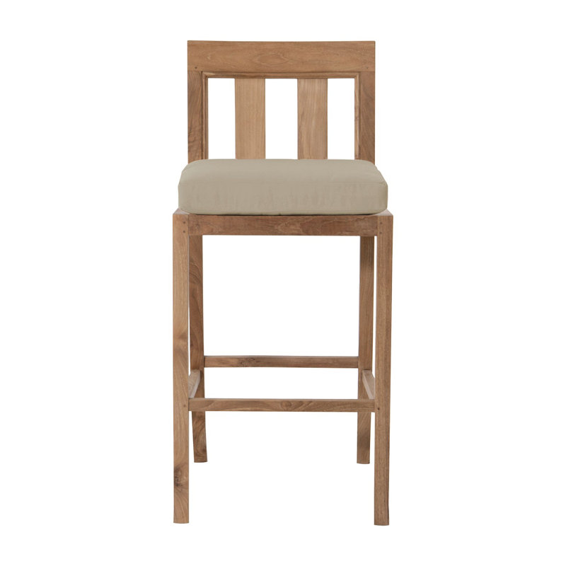 Starlita Teak Bar Set with Stools, Antique Beige