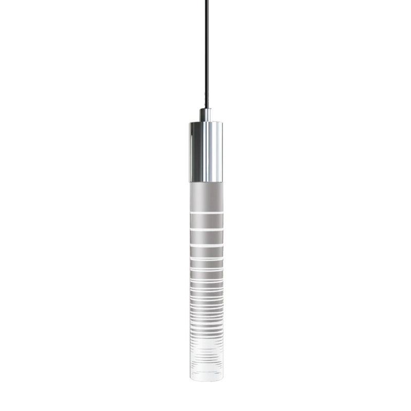Luminaire suspendu en acrylique 1 po Gradient, Chrome poli