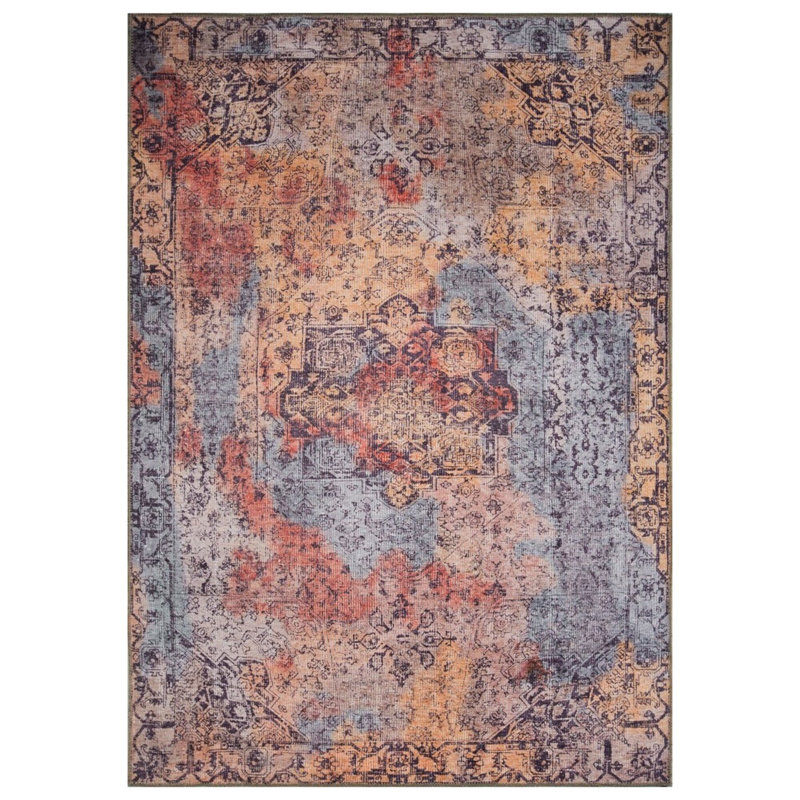 Luxurious Machine Washable Carpet, 100% Polyester, 7.5 x 10.8 Feet | Pile Height: 0.2 Inches, 1850 g/m² | Recycled Poly Cotton Underside, Easy Care, Perfect for Living Room & Bedroom, Soft & Durable Design