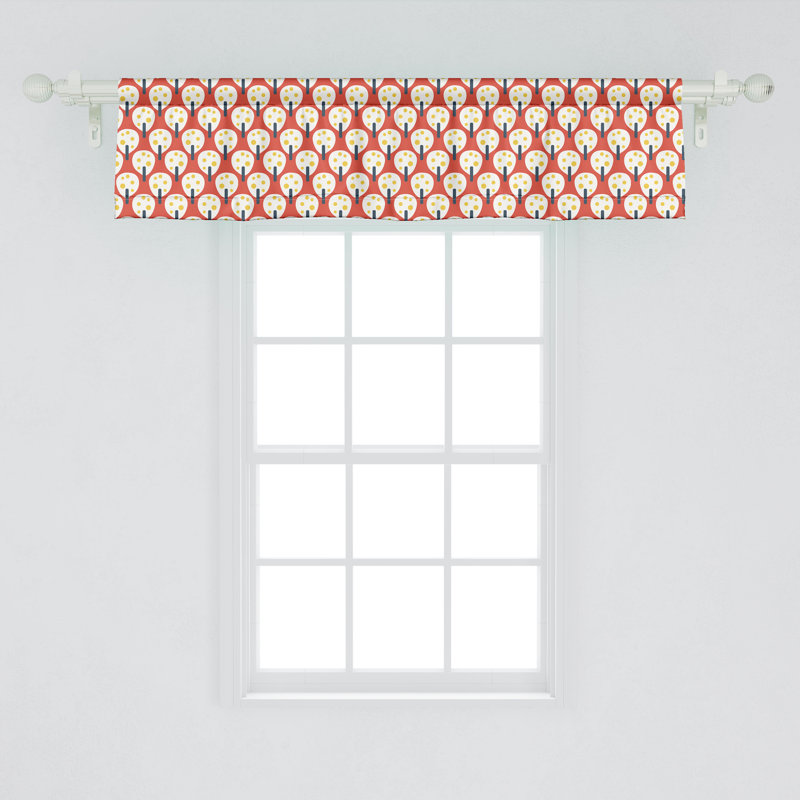 Ambesonne abstrait cantonnière paquet de 2 arbres fruitiers simples saumon champagne_104829, L 54 po x L 12 po