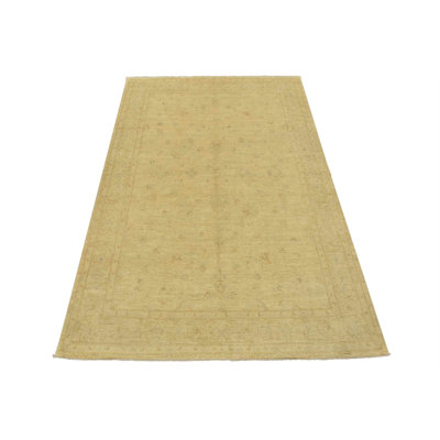 One-of-a-Kind 6'2" x 8'11" New Age Rectangle Wool Area Rug in Beige