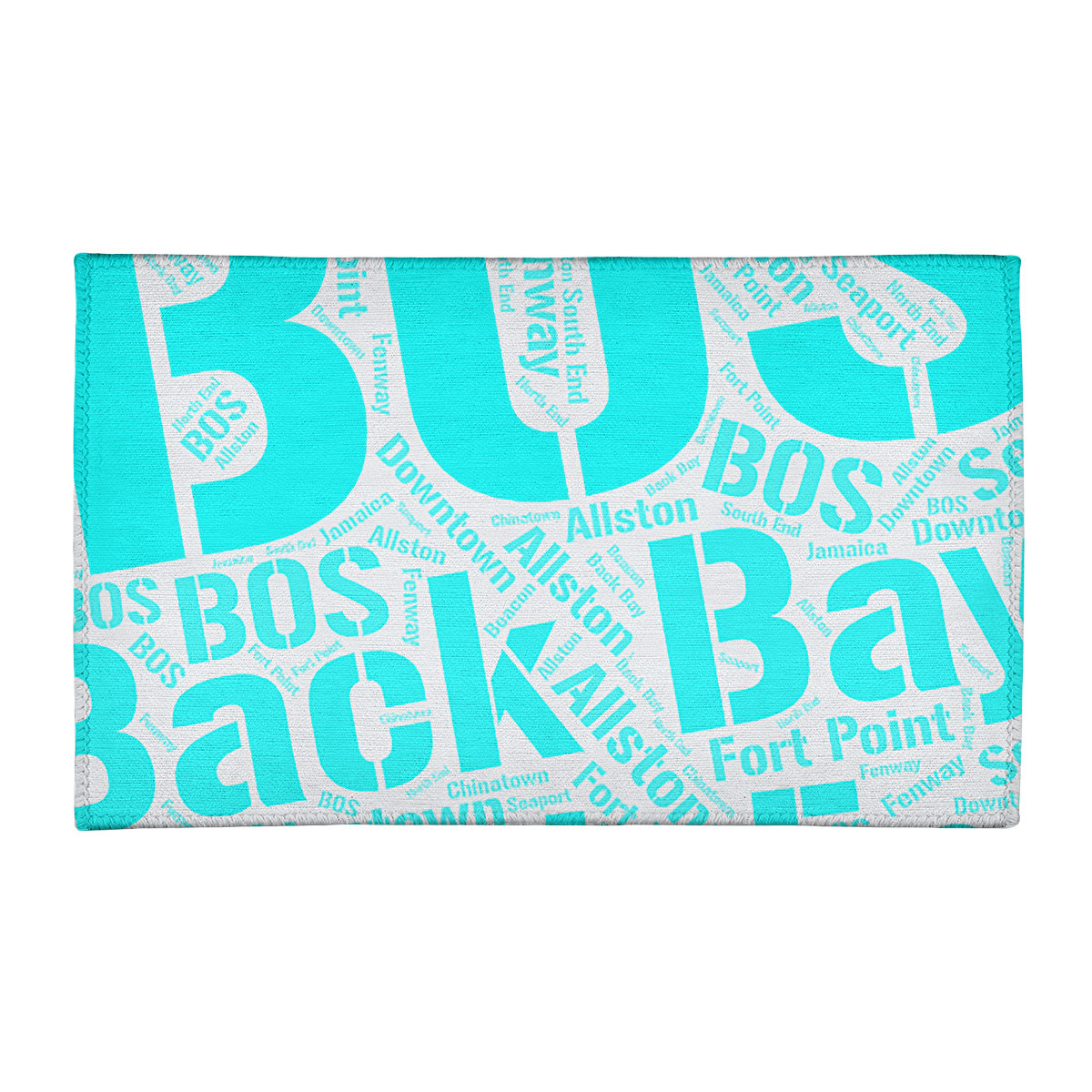 East Urban Home Flatweave Shag Cyan Area Rug | Wayfair