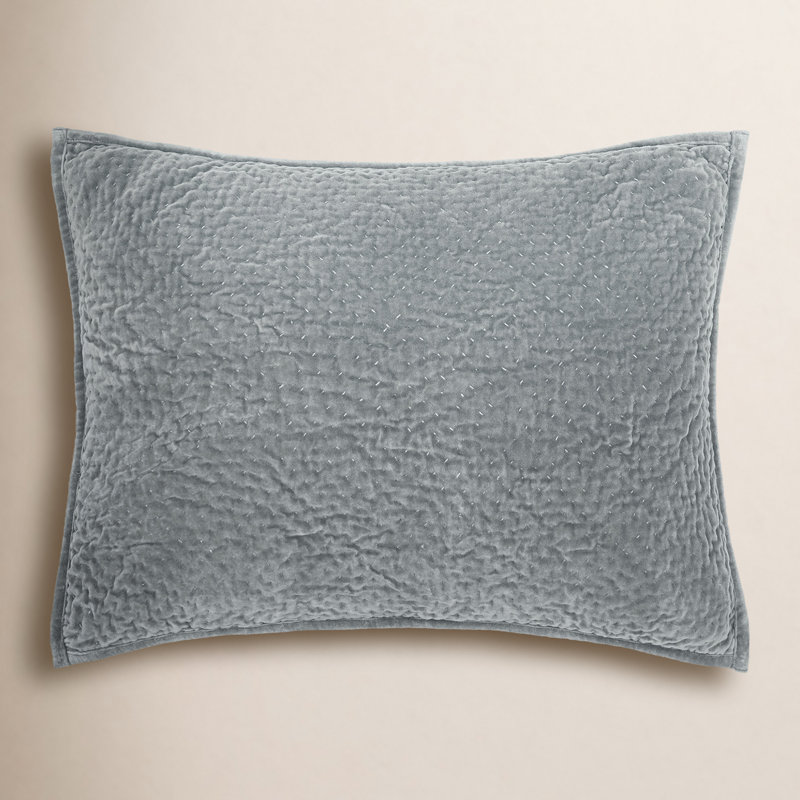 Hope 100% Cotton Ties Sham, Standard, Silver Moss