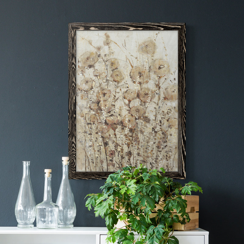 Toile encadrée de qualité supérieure Garden Edge I - prête à être accrochée, Noir, H 24 po x l 20 po x P 1 po