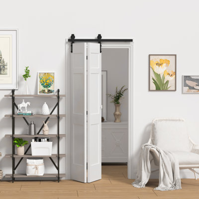 40 In Bi-Folding Barn Door Hardware Kit For Single Door