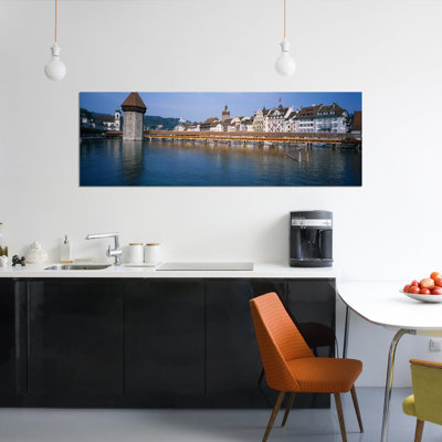Kapellbrucke  Wasserturm Lucerne Switzerland Photographic Print on Canvas