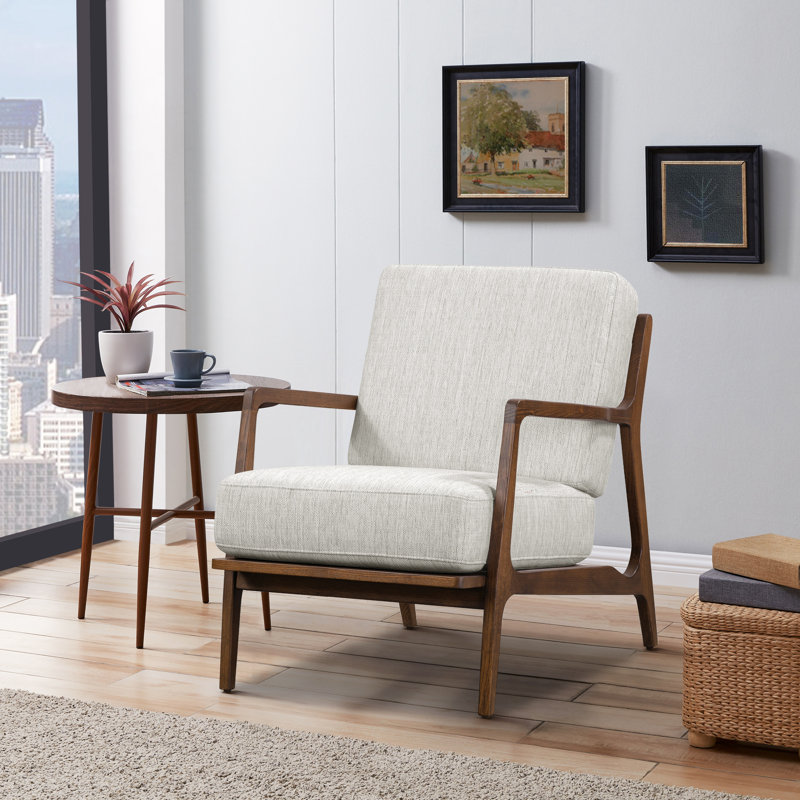 Fauteuil rembourré Verity, Cendre vive