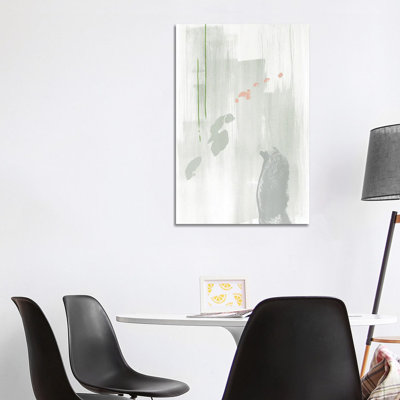 Light Grey Abstract Painting by Nouveau Prints - Wrapped Canvas Print