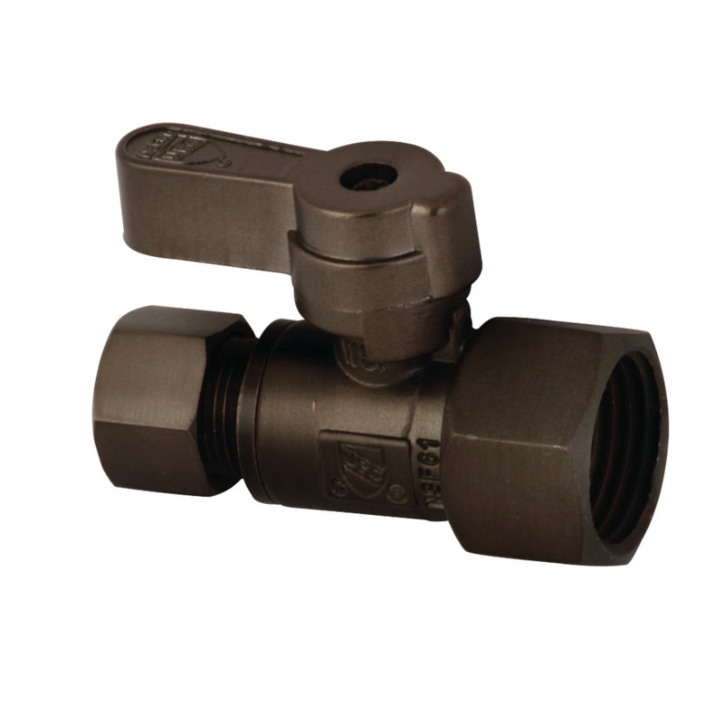 Valve d'arrêt droite Comp, Bronze huilé
