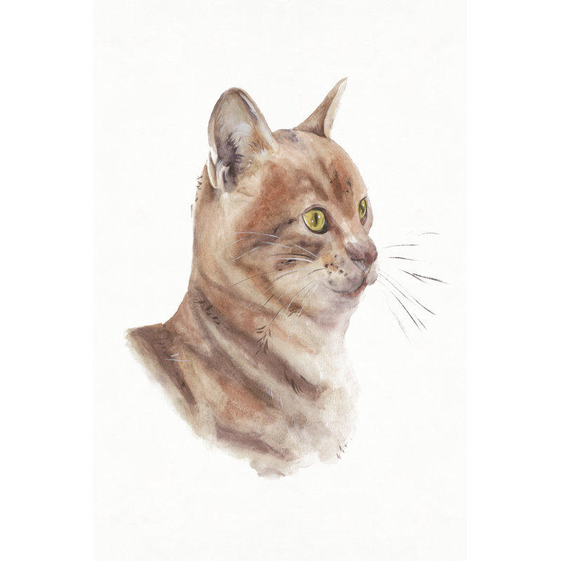 Orange Cat I - Painting, Wrapped Canvas, 76cm H x 51cm W