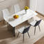 Chaise rembourrée en similicuir moderne-204951179