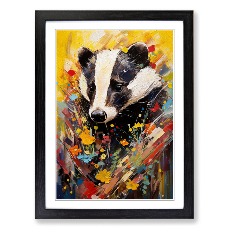 Single Picture Frame Print on Wood, 46cm H x 34cm W, Black Framed