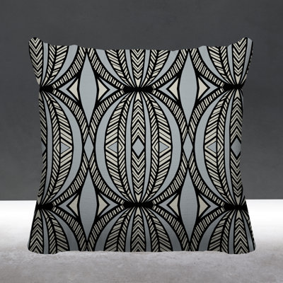 Kiva Abstract Outdoor Reversible Throw Pillow