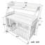 Grande cage pour animaux de compagnie avec support de rangement, tiroirs avec bacs à nourriture et à eau en acier inoxydable, support de rangement à double couche en cadre de fer et matériau en bois aggloméré, robuste, exquis et pratique (noir + gris fumée)-119747654