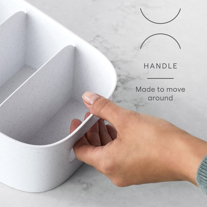 White BPA-Free 4-Tier Kitchen Packet Organizer Bin