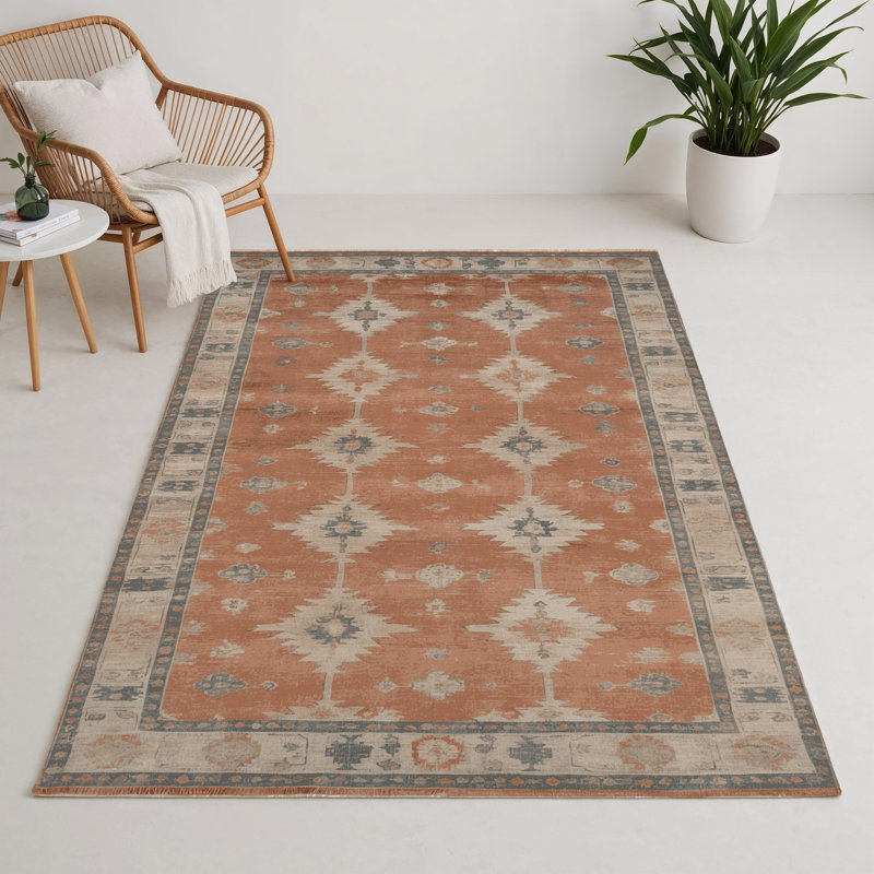 Tapis intérieur et extérieur brun Overdyed