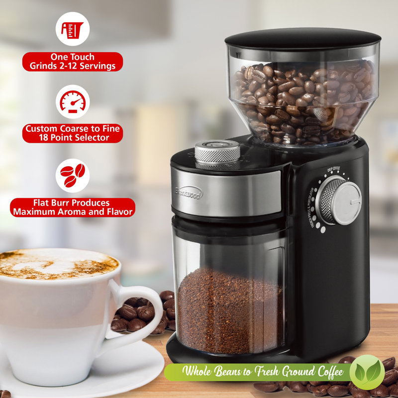 Brentwood Electric Flat Burr Coffee Grinder