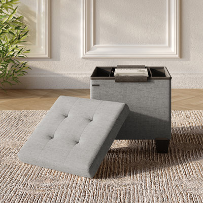 Banc de rangement avec repose-pieds Vérrant