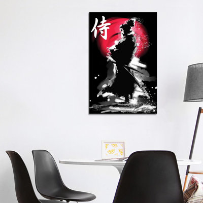 Samurai Warrior With Katana by Luz Graphics - Wrapped Canvas Painting