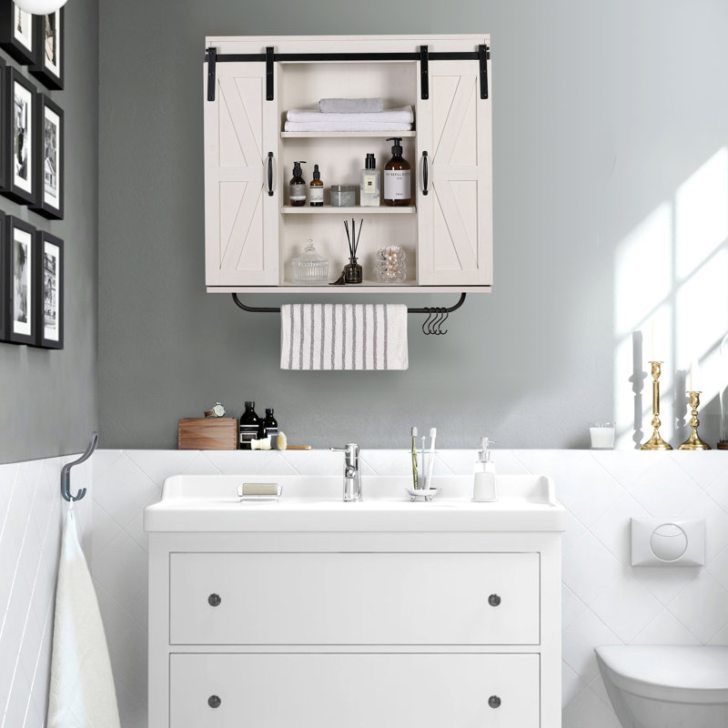 Latanisha 30.7"W WALL CABINET, White