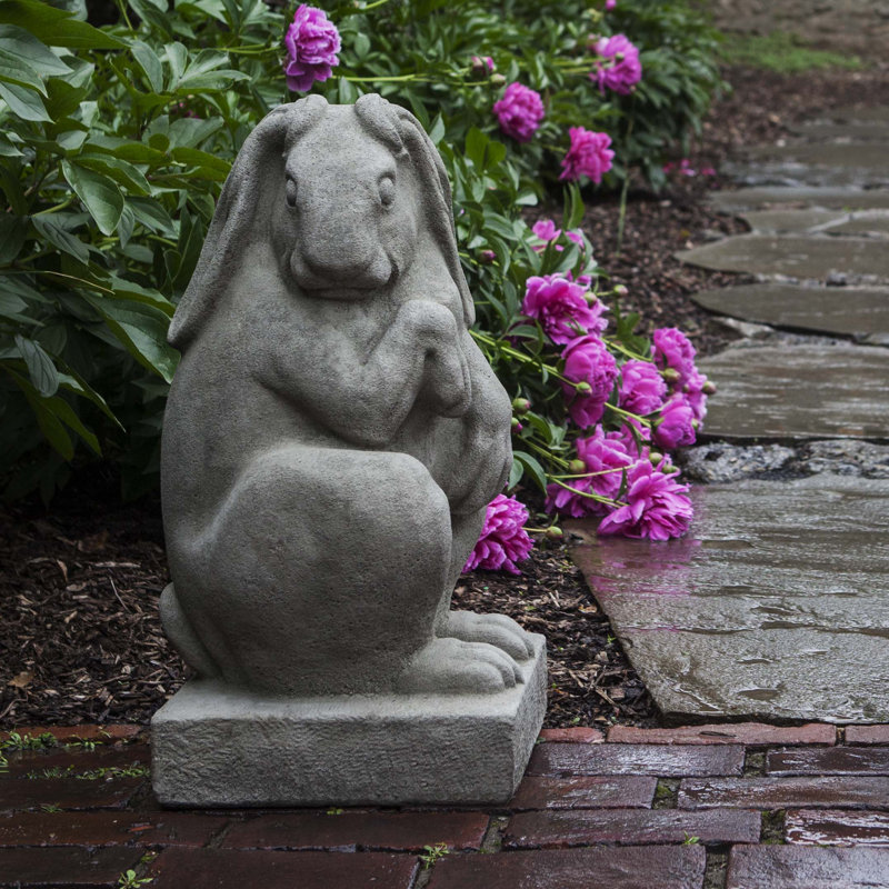 Newport Rabbit Statue, Alpine Stone, Set of 2 (Left + Right Facing)