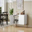 Buffet avec portes cannelées, armoire moderne 32 po, noir-1791105130