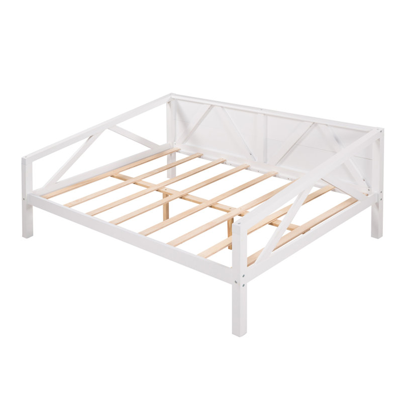 Lit de jour en bois, Double, Blanc