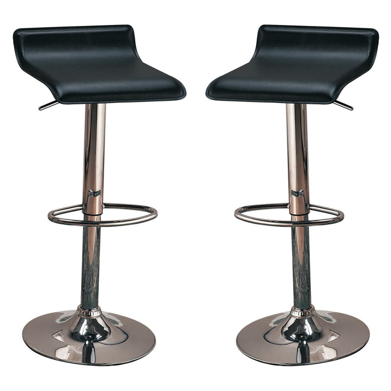 Tabouret pivotant à hauteur réglable Wooster, Noir