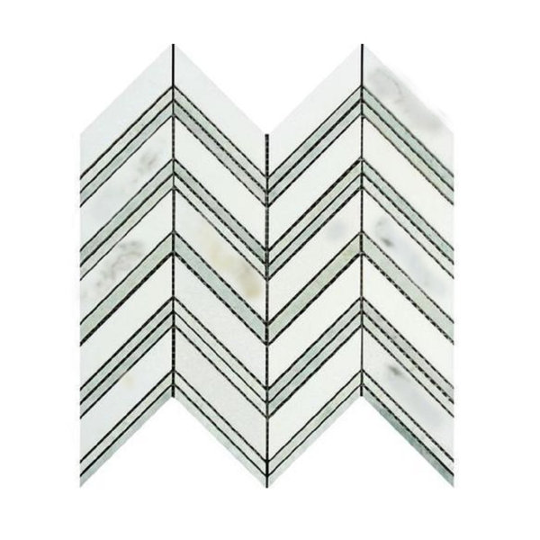 Marble Chevron Mosaic Wall & Floor Tile