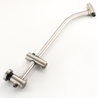 Système de pomme de douche double à 7 réglages avec barre coulissante en acier inoxydable, nickel brossé, bec de baignoire en métal et ensemble de perceuse 5 pouces, 7 réglages,