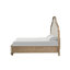 Chêne rustique 3 pièces grand lit 2 tables de chevet avec pieds en bois massif USB-1052152056