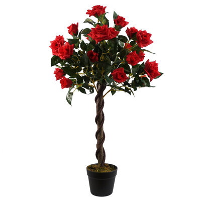 90Cm Artificial Flowering Tree in Pot