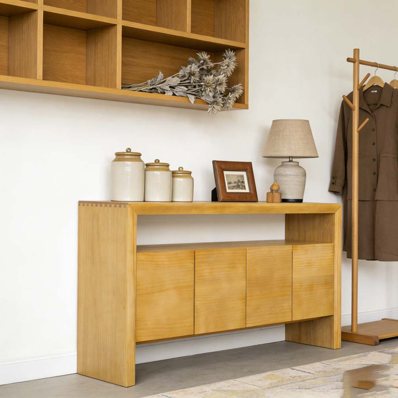 60" 4-Door Sideboard, Natural