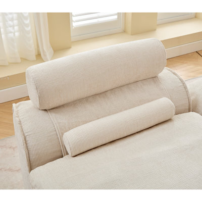 Canapé modulaire, sans accoudoirs, bricolage à souhait, tissu en chenille doux, méridienne à dossier nu, coin lecture ou appartement, coussin lombaire, 2 sièges, rembourré, orange