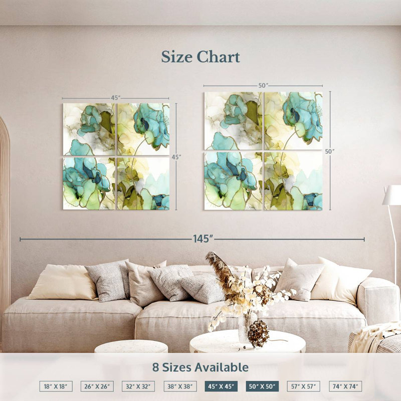 Avery Flower Facets IV, H 50 po x l 50 po