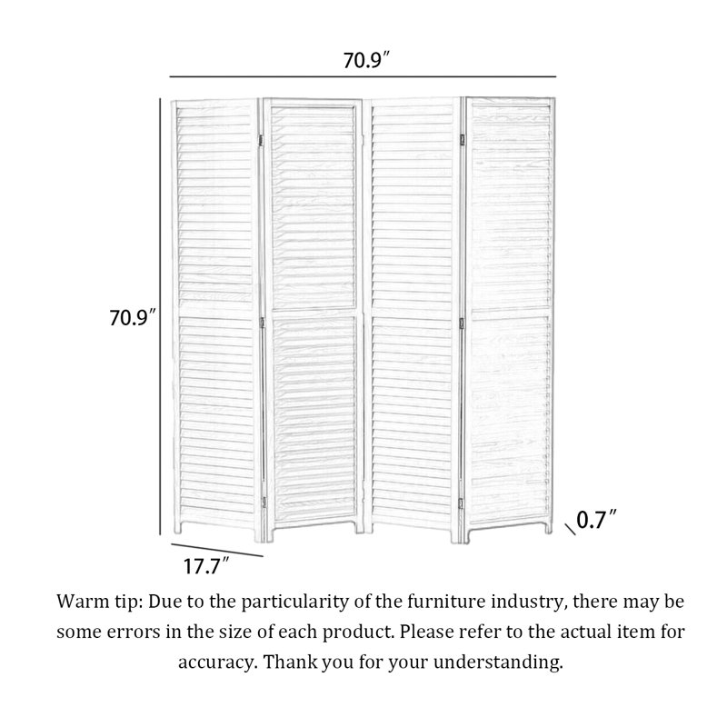 Paravent de chambre pliable American Country, Brun