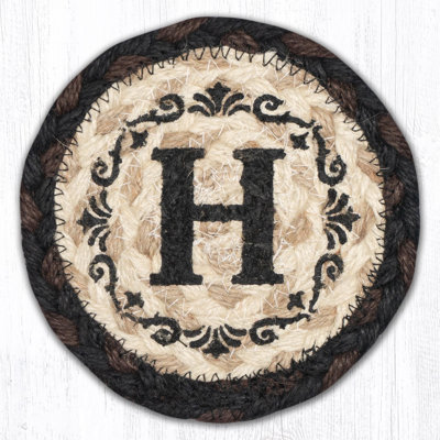  Monogramme en jute tressé style rustique rustique, H 5 po au pochoir personnalisé