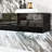 Wall-Mounted TV Console With Gloss Black Finish & 3-Color LED Lighting