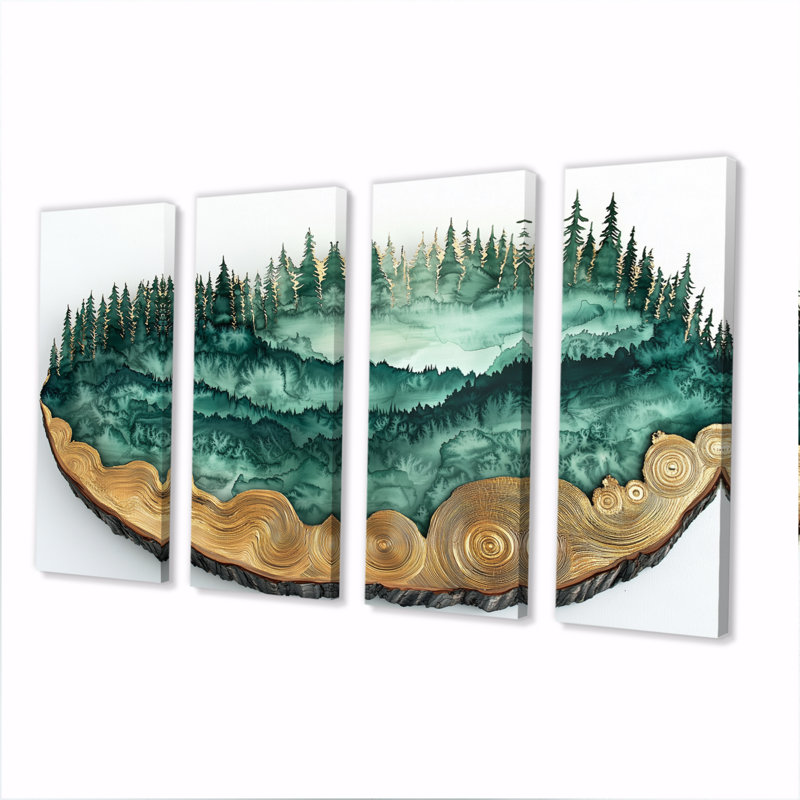 Thynedale - Décoration murale arbre - Art mural traditionnel, H 32 po x l 64 po, 4